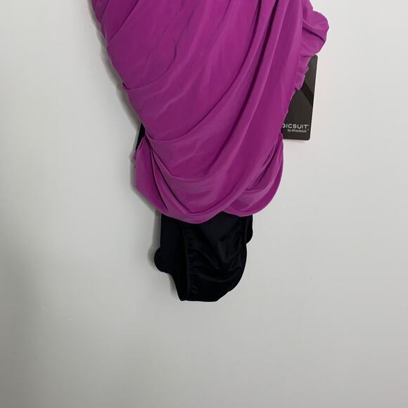 Magic Suit by Miraclesuit Swimsuit One Piece Swimwear Orchid Womens Size 12 New - Picture 4 of 15